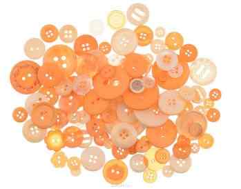 Пуговицы декоративные Buttons Galore & More "Color Blends", цвет: мандарин, 85 г. 7708879