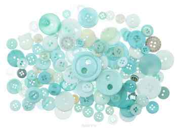 Пуговицы декоративные Buttons Galore & More "Color Blends", цвет: мятный, 85 г. 7708879