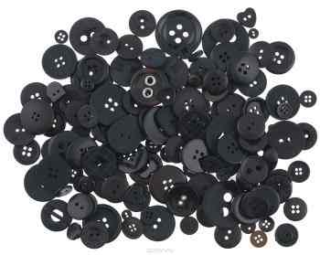 Пуговицы декоративные Buttons Galore & More "Laura Kelly", цвет: черный, 155 г. 7708881