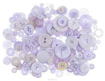 Пуговицы декоративные Buttons Galore & More "Laura Kelly", цвет: лаванда, 155 г. 7708881