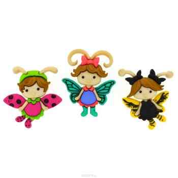Пуговицы декоративные Dress It Up "Веселые жуки", 3 шт