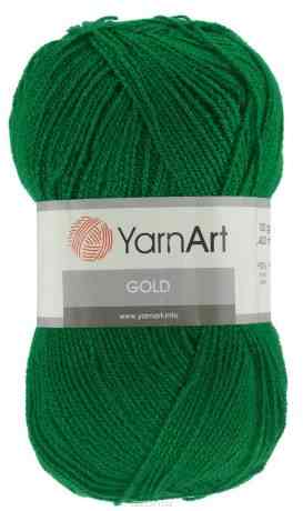 Пряжа для вязания YarnArt "Gold", цвет: темно-зеленый (9049), 400 м, 100 г, 5 шт