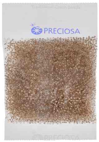 Бисер прозрачный "Preciosa", с цветным центром, цвет: бронзовый (68106), размер 10/0, 50 г