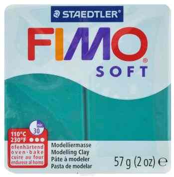 Полимерная глина Fimo "Soft", цвет: изумруд, 56 г