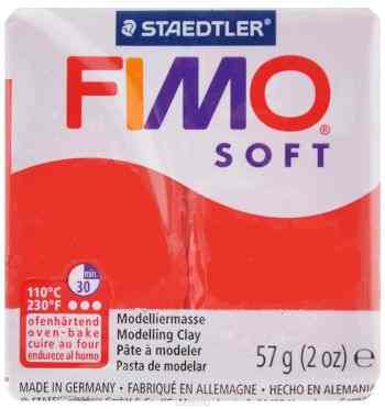 Полимерная глина Fimo "Soft", цвет: индийский красный, 56 г