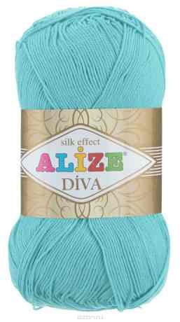 Пряжа для вязания Alize "Diva", цвет: морская волна (376), 350 м, 100 г, 5 шт