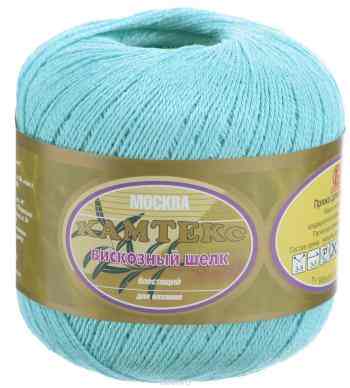 Пряжа для вязания Камтекс "Вискозный шелк", цвет: бирюзовый (024), 350 м, 100 г, 10 шт