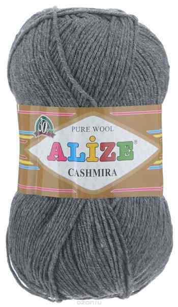 Пряжа для вязания Alize "Cashmira", цвет: темно-серый (182), 300 м, 100 г, 5 шт