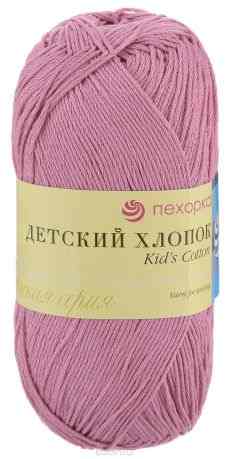 Пряжа для вязания Пехорка "Детский хлопок", цвет: ярко-розовый (11), 330 м, 100 г, 5 шт