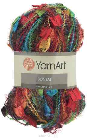 Пряжа для вязания YarnArt "Bonsai", цвет: зеленый, желтый, красный (415), 100 м, 100 г, 5 шт