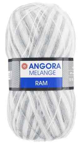 Пряжа для вязания YarnArt "Angora Ram. Melange", цвет: белый, светло-серый (716), 500 м, 100 г, 5 шт