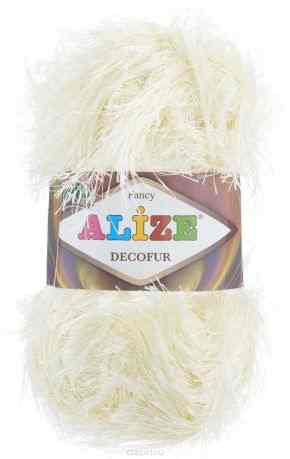 Пряжа для вязания Alize "Decofur", цвет: молочный (01), 110 м, 100 г, 5 шт