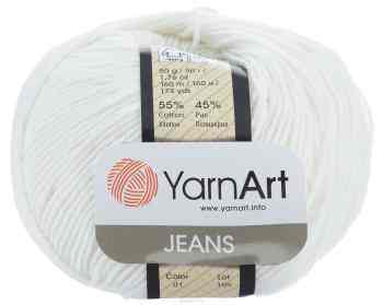 Пряжа для вязания YarnArt "Jeans", цвет: белый (01), 160 м, 50 г, 10 шт