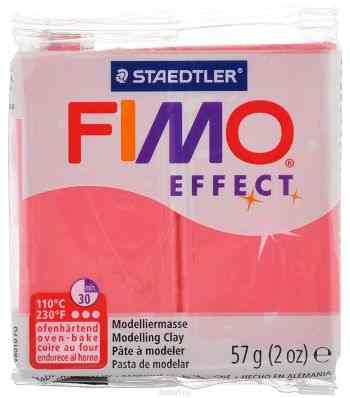 Полимерная глина Fimo "Effect", цвет: полупрозрачный красный, 56 г