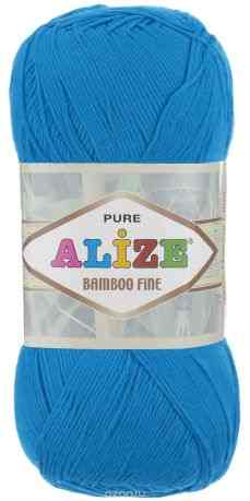 Пряжа для вязания Alize "Bamboo Fine", цвет: ярко-голубой (484), 440 м, 100 г, 5 шт