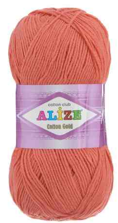 Пряжа для вязания Alize "Cotton Gold", цвет: коралловый (38), 330 м, 100 г, 5 шт