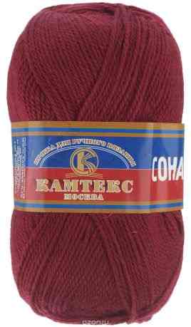 Пряжа для вязания Камтекс "Соната", цвет: вишневый (091), 250 м, 100 г, 10 шт