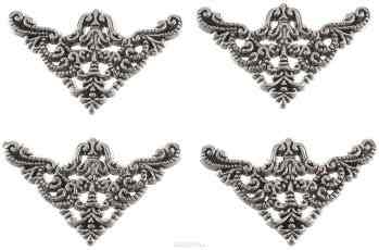 Пуговицы декоративные Buttons Galore & More "Silver Filigree", 4 шт