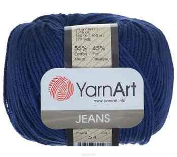 Пряжа для вязания YarnArt "Jeans", цвет: темно-синий (54), 160 м, 50 г, 10 шт
