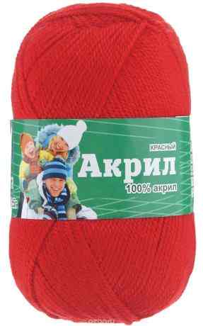 Пряжа Астра "Акрил", цвет: красный, 300 м, 100 г, 3 шт