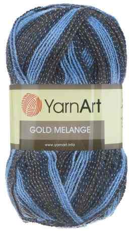 Пряжа для вязания YarnArt "Gold Melange", цвет: синий, голубой, коричневый (9510), 400 м, 100 г, 5 шт