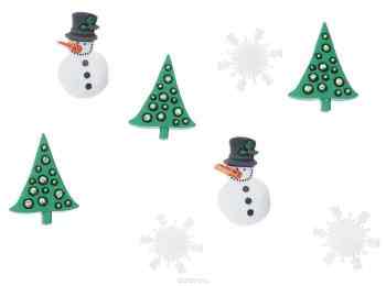 Пуговицы декоративные Dress It Up "Канун Рождества", 8 шт