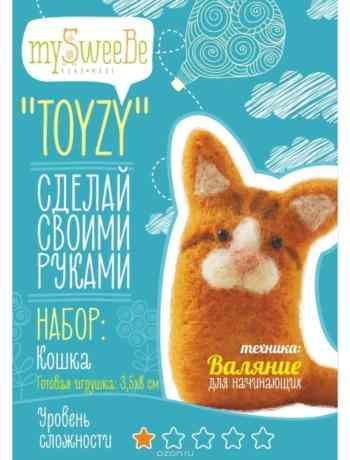 Toyzy Набор по валянию Кошка Начальный уровень