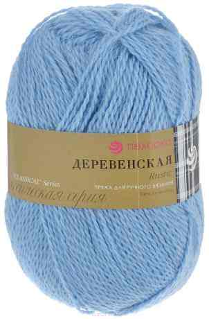Пряжа для вязания Пехорка "Деревенская", цвет: голубое небо (177), 250 м, 100 г, 10 шт