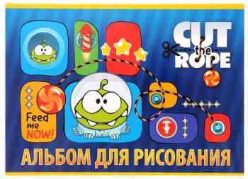 Hatber Альбом для рисования Cut the Rope 24 листа цвет синий