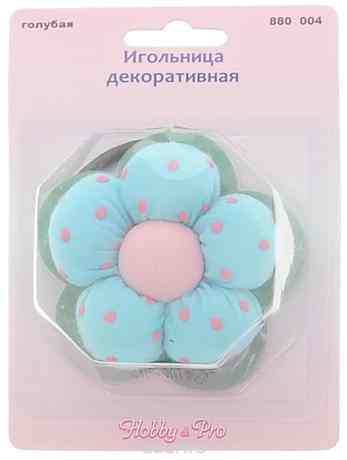 Игольница декоративная "Hobby&Pro", цвет: голубой, розовый, зеленый