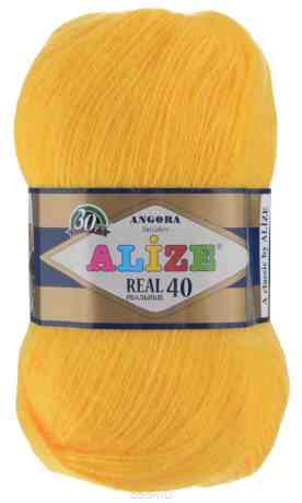 Пряжа для вязания Alize "Angora Real", цвет: оранжево-желтый (216), 480 м, 100 г, 5 шт