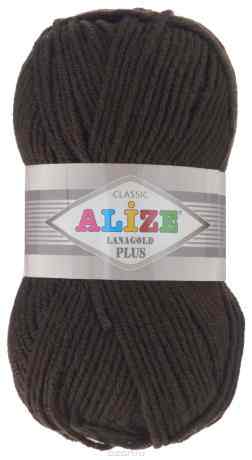 Пряжа для вязания Alize "Lana Gold Plus", цвет: темно-коричневый (26), 140 м, 100 г, 5 шт