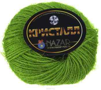 Пряжа для вязания Nazar "Кристалл", цвет: светло-зеленый (1215), 125 м, 50 г, 10 шт