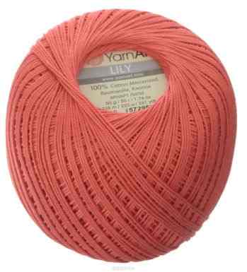Пряжа для вязания YarnArt "Lily", цвет: коралловый (4910), 225 м, 50 г, 8 шт