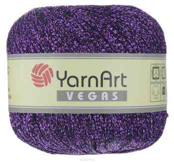 Пряжа для вязания YarnArt "Vegas", цвет: фиолетовый, черный (44), 150 м, 50 г, 4 шт