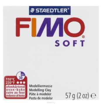 Полимерная глина Fimo "Soft", цвет: белый, 56 г
