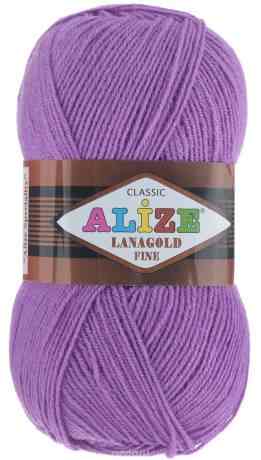 Пряжа для вязания Alize "Lanagold Fine", цвет: орхидея (260), 390 м, 100 г, 5 шт