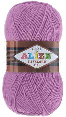 Пряжа для вязания Alize "Lanagold Fine", цвет: роза (28), 390 м, 100 г, 5 шт