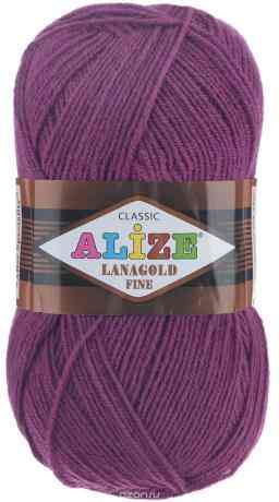 Пряжа для вязания Alize "Lanagold Fine", цвет: фуксия (50), 390 м, 100 г, 5 шт