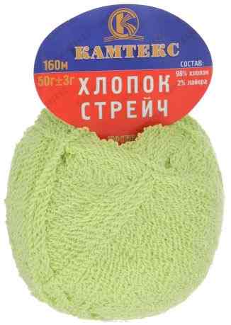 Пряжа для вязания Камтекс "Хлопок стрейч", цвет: цитрон, 160 м, 50 г, 10 шт