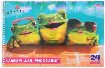 Hatber Альбом для рисования Лягушки 24 листа