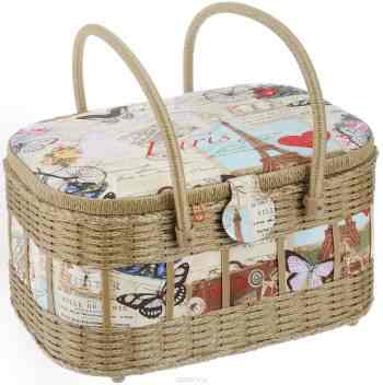 Шкатулка для рукоделия RTO "Paris", с вкладышем, 35,5 х 25,5 х 20 см