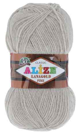 Пряжа для вязания Alize "Lanagold Fine", цвет: серо-бежевый (152), 390 м, 100 г, 5 шт
