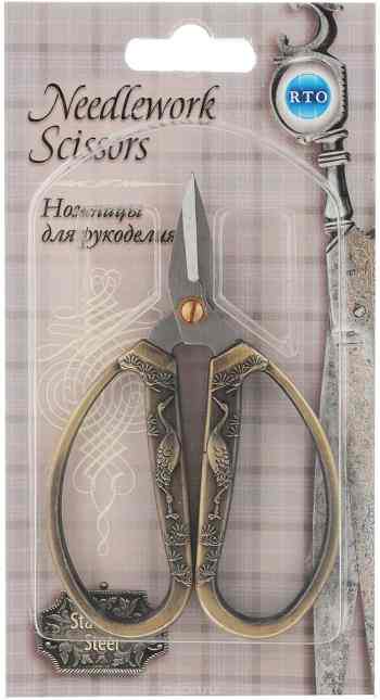 Ножницы для рукоделия RTO "Винтаж", длина 11,5 см. 10510