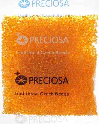 Бисер Preciosa "Ассорти", с серебристой серединой, цвет: тыквенный (16), 10/0, 50 г