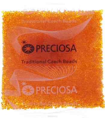 Бисер Preciosa "Ассорти", прозрачный, цвет: оранжевый (00), 10/0, 50 г. 163142