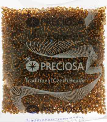 Бисер Preciosa "Ассорти", с серебристой серединой, цвет: сиена (05), 10/0, 50 г