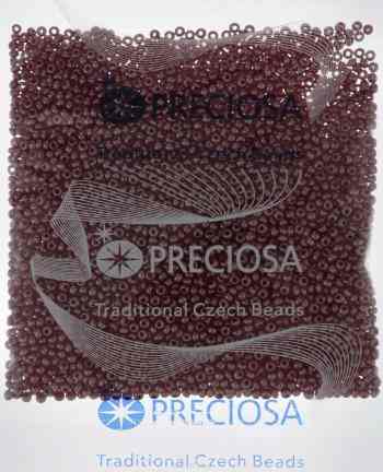 Бисер Preciosa "Ассорти", прозрачный, цвет: темно-бордовый (08), 10/0, 50 г. 163142