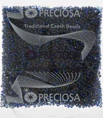 Бисер Preciosa "Ассорти", с серебристой серединой, цвет: темно-синий (11), 10/0, 50 г