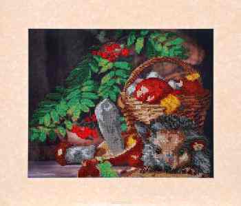 Набор для вышивания бисером Hobby & Pro "Дары осени", 31 x 25 см